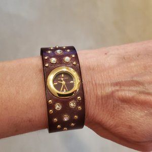 Boho leather watch, older Kors style